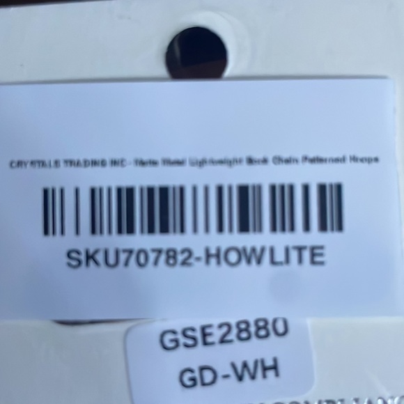 🌺❤️BEAUTIFUL BRAND NEW HOWLITE HOOP EARRINGS 🌺❤️ - Picture 4 of 4